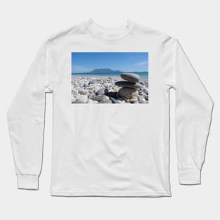 Blouberg Beach Table Mountain Stacked Rocks Long Sleeve T-Shirt